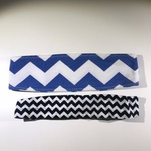BRAND NEW BLUE AND BLACK HEADBANDS (2 Pack)